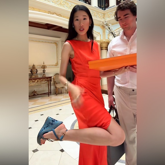 *Rare Vintage* Christian Dior Women's Denim Wedges - Picture 12 of 12